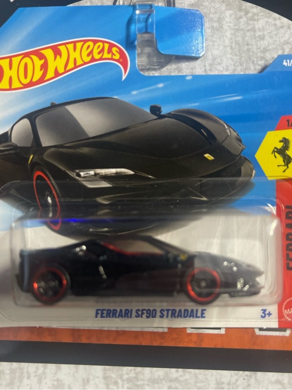 Hot Wheels Short Card Ferrari SF90 Stradale black #racing #ferrari #Hotwheelsh